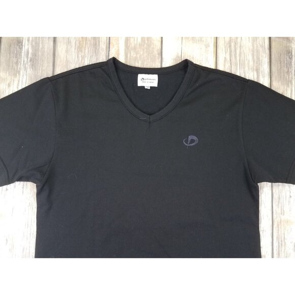 Phiten Titanium T Shirt Mens Size XXS Black Athletic Short Sleeves V Neck Japan - Picture 2 of 9